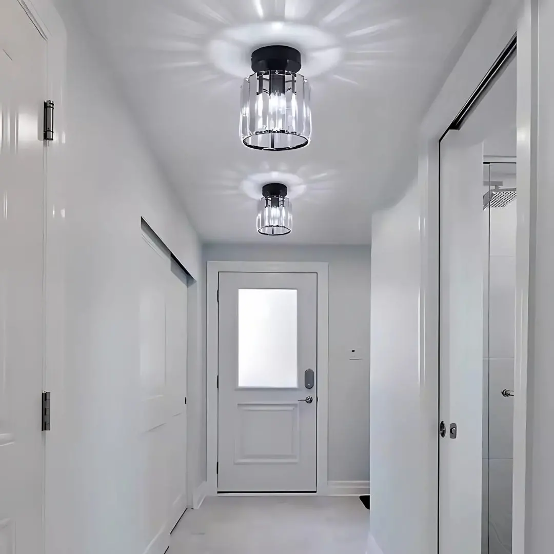 Lustra Clasica, Georgiana, 1x E27, Abajur Sticla, Negru, Metal si Sticla