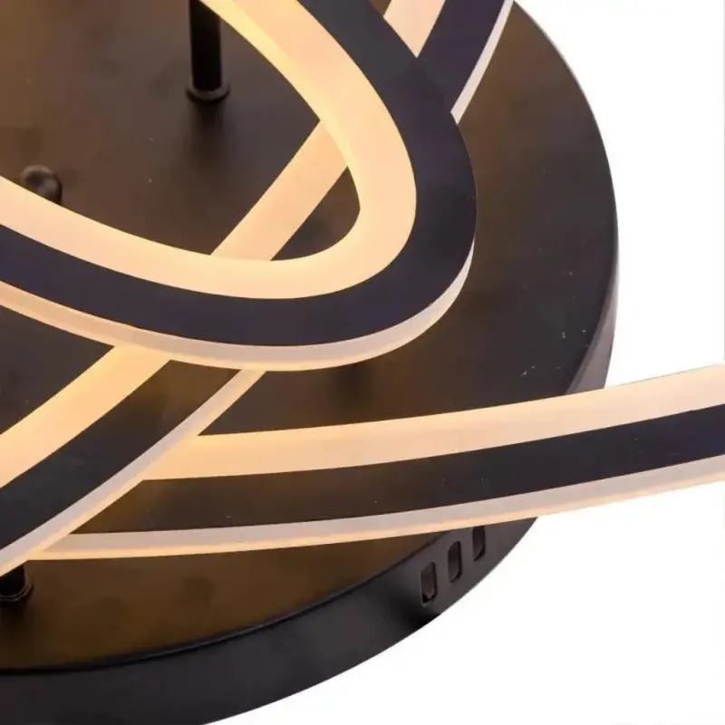 Previzualizare 2: Lustra LED cu telecomanda TIANA 78W, 3 Elipse, lumina Rece/Calda/Neutra, Dimabila, Negru