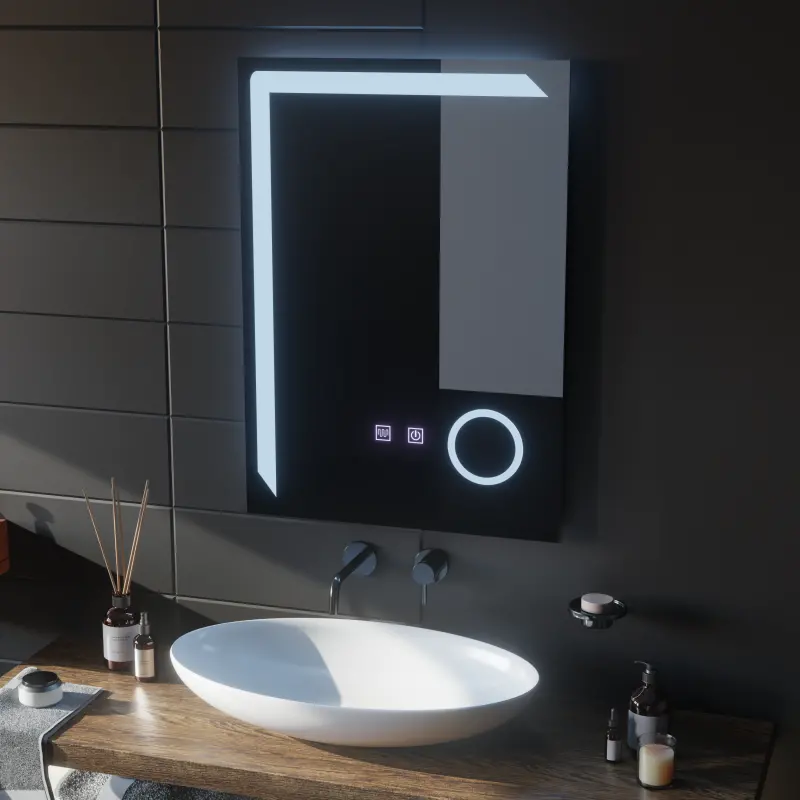 Previzualizare 4: Oglinda LED Rectangulara, 50x70cm, Linea Touch, Sistem Dezaburire, Dimabila