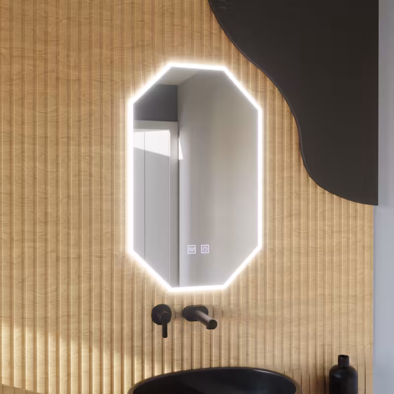 Oglinda LED Poligon E43S/50X80, Lumina si Sistem Dezaburire, 50X80cm