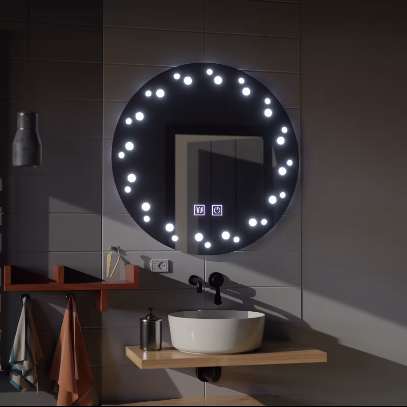 Oglinda LED Touch Ivory Sistem Dezaburire 50X50cm