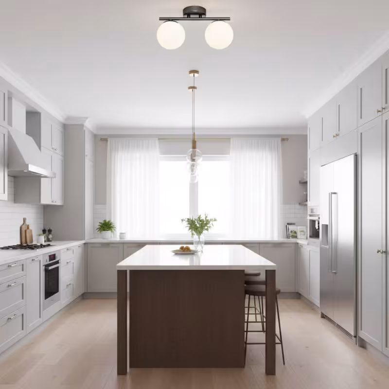Previzualizare 2: Lustra LED si cristal ORI, 30cm, 2xG9, Globuri, Negru