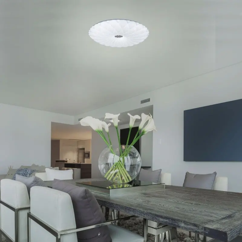 Plafoniera LED 23 cm, 22W, 3000K / 4000K / 6000K, Alb, Metal si Acril