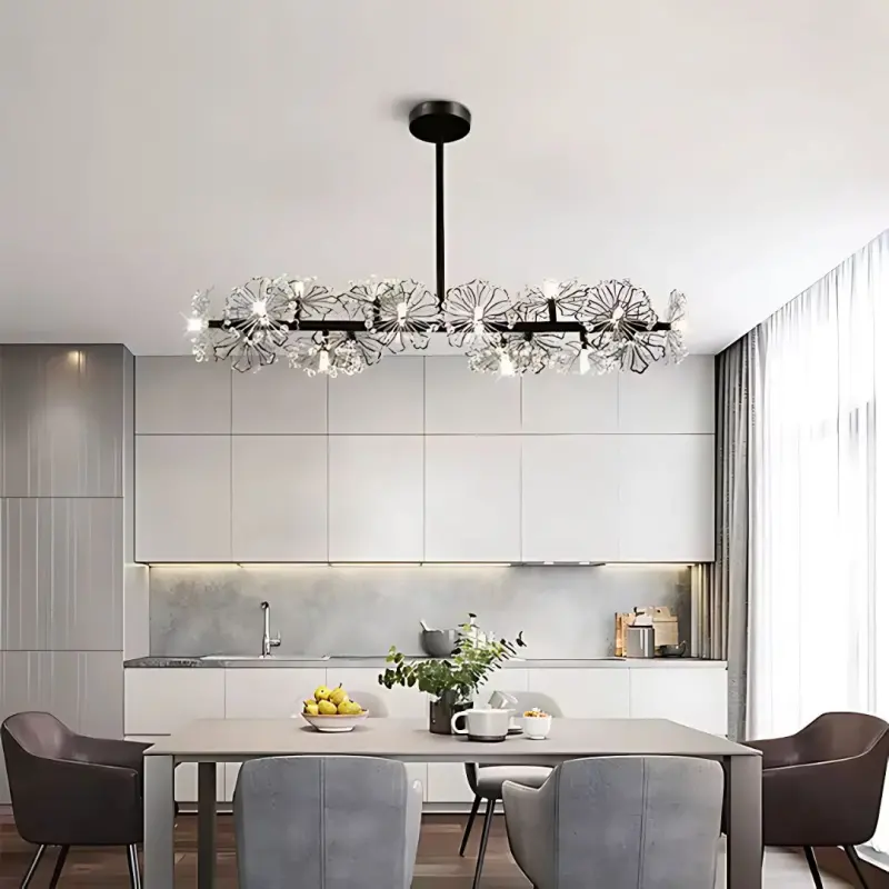 Previzualizare 4: Candelabru Cristal PETERHOF Regalis 15x G4, Lungime 120cm, Negru