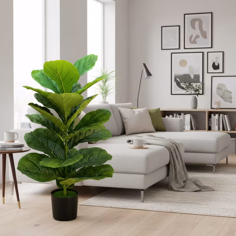 Planta Artificiala Copac Tip Smochin, 70 cm, Verde, cu Ghiveci