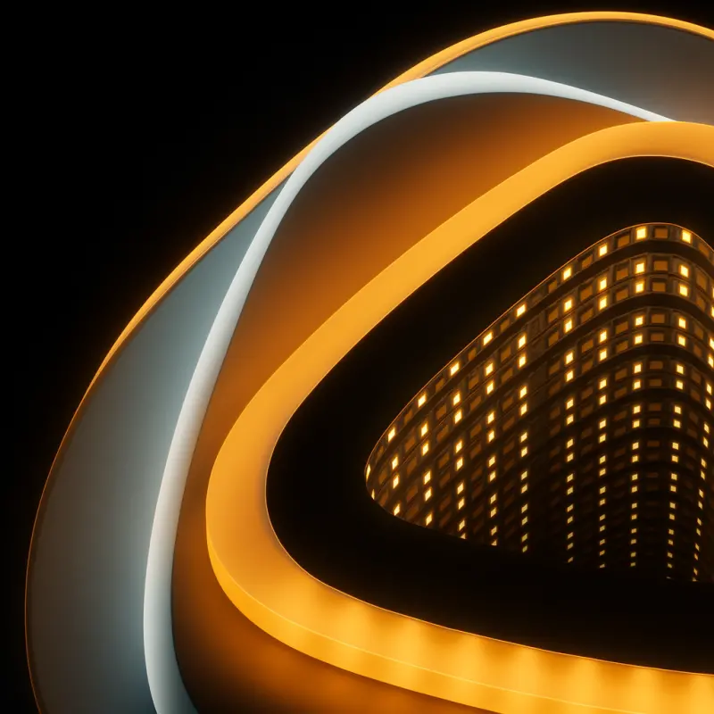 Previzualizare 2: Lustra LED NEXA Triunghi 3D 40W, Alb, Lumina Rece/Calda/Neutra