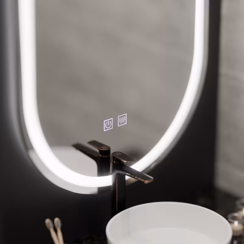 Previzualizare 2: Oglinda LED Ovala, 50x100cm, Velara Touch, Sistem Dezaburire, Dimabila