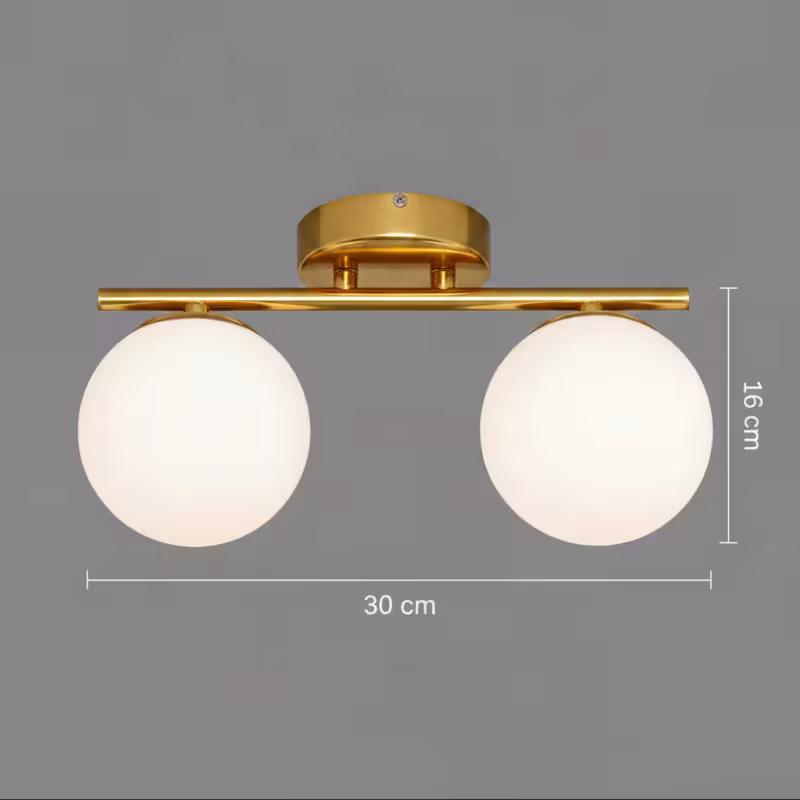 Previzualizare 4: Lustra LED si cristal ORI, 30cm, 2xG9, Globuri, Auriu