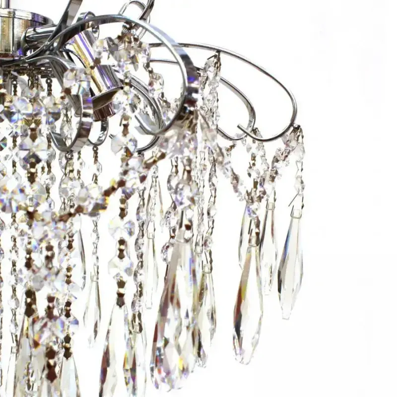 Previzualizare 2: Candelabru Cristal EDINBURGH Eleganza, 5xE27, Diametru 47cm, Crom Lucios