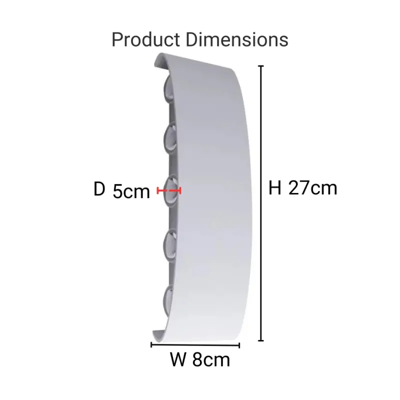 Previzualizare 3: Fantas Aplica LED Interior/Exterior, 10 Surse x 1W, IP65, Alb, 3000K