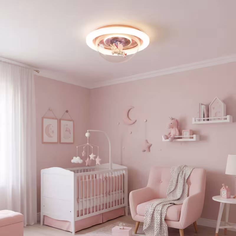 Previzualizare 2: Lustra LED UNICORN, 60W, 50cm, lumina Rece/Calda/Neutra, Roz