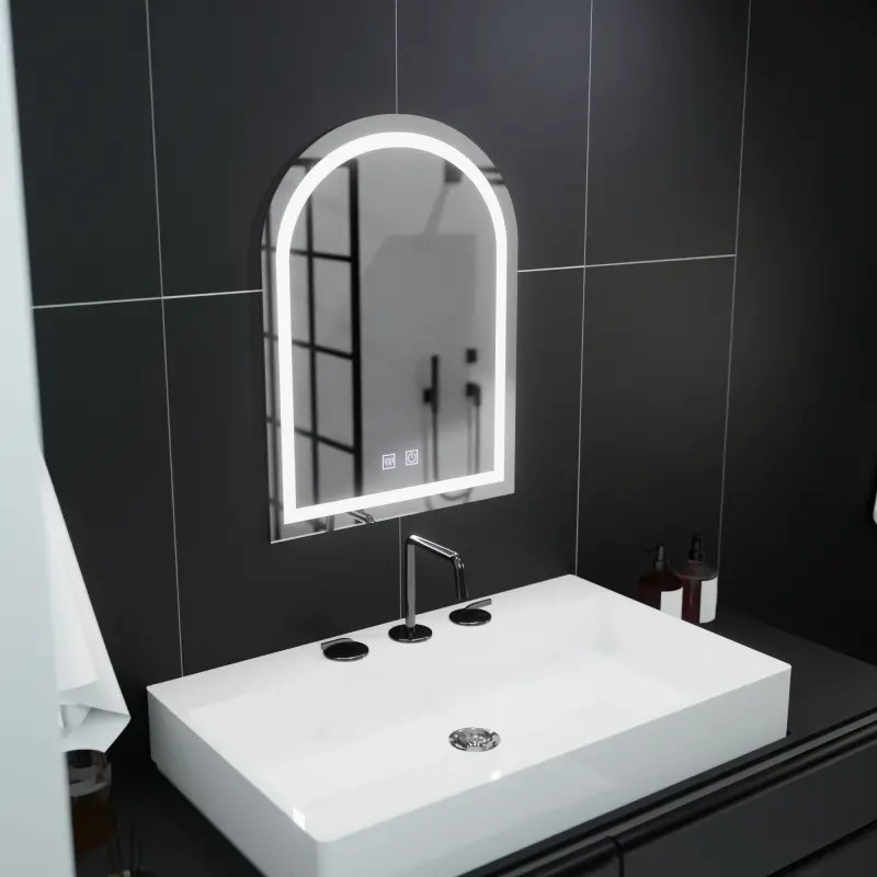 Previzualizare 4: Oglinda LED Arcata 60x80cm, Arco Touch, Sistem Dezaburire, Dimabila