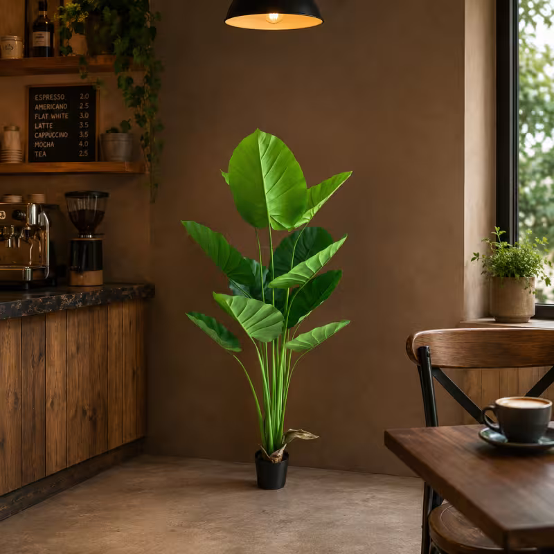 Previzualizare 3: Planta Artificiala Tip Strelitzia, 160 cm, 12 frunze, Verde