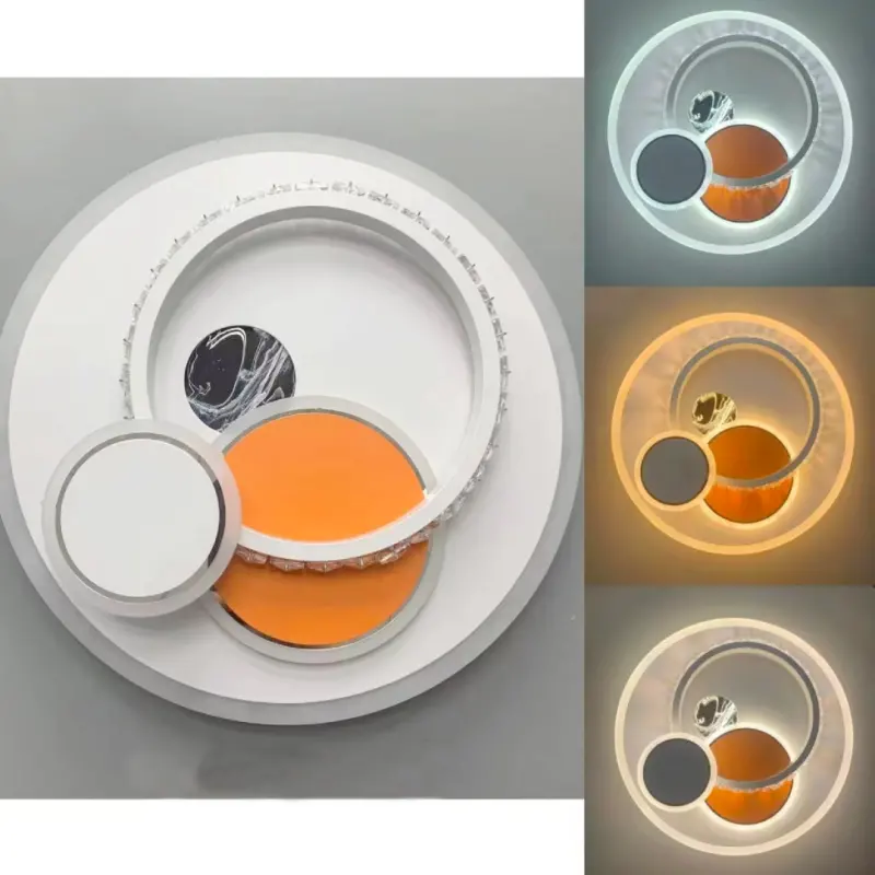 Previzualizare 3: Lustra LED cu cristal HELIOX, 40W, 4 Cercuri, lumina Rece/Calda/Neutra, Alb