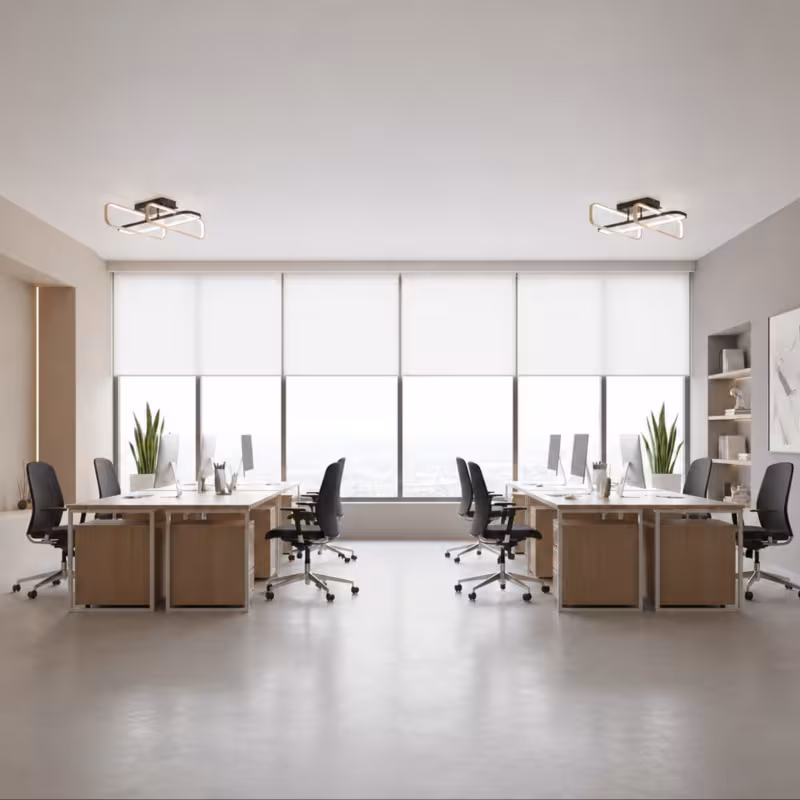 Previzualizare 3: Lustra LED cu telecomanda TRANBERG, 3 surse(1negre+2auriu), 3000K/4000K/6000K, 144W, Metal si Plastic, Negru