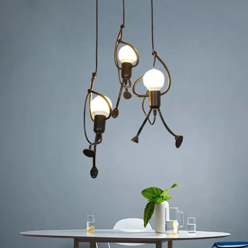 Lustra MODERNA, tip Pendul, FUNTASIA, Figurina, 3xE27, Inaltime Reglabila, Negru