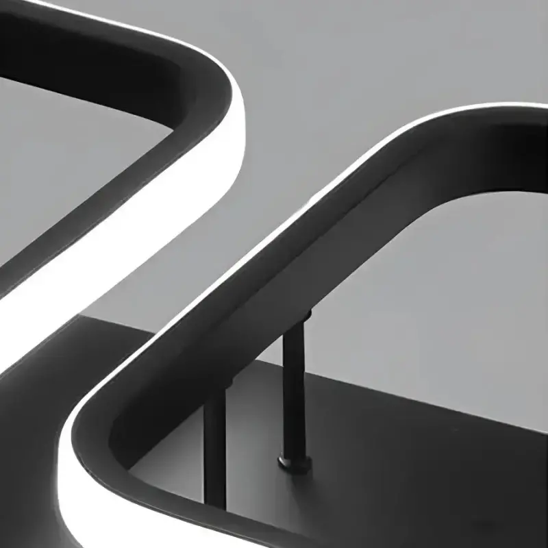 Previzualizare 2: Lustra LED VERTEX 45W, 4 Patrate, Liniara, lumina Rece/Calda/Neutra, Neagra