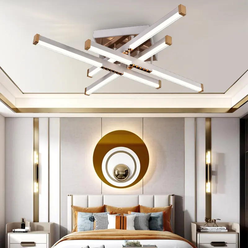 Lustra LED cu Telecomanda AXIAL, 54W, 4 Elemente, Lumina Rece/Clada/Neutra, Dimabila, Alb