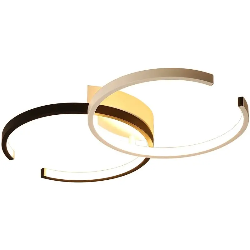 Previzualizare 3: Lustra LED cu telecomanda VECTOR SEMIARC 40W, 2 Elemente, lumina Rece/Calda/Neutra, Dimabila, Negru Alb