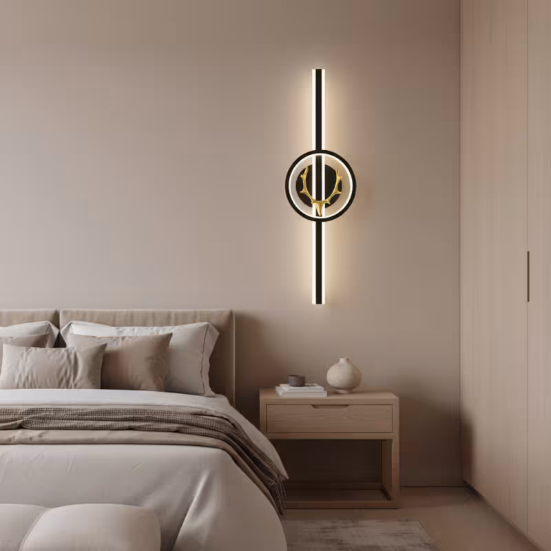 Previzualizare 2: Aplica LED Decorativa CERBOS, 42W, 60cm, Lumina Calda / Neutra/ Rece, Negru, Metal si Acril