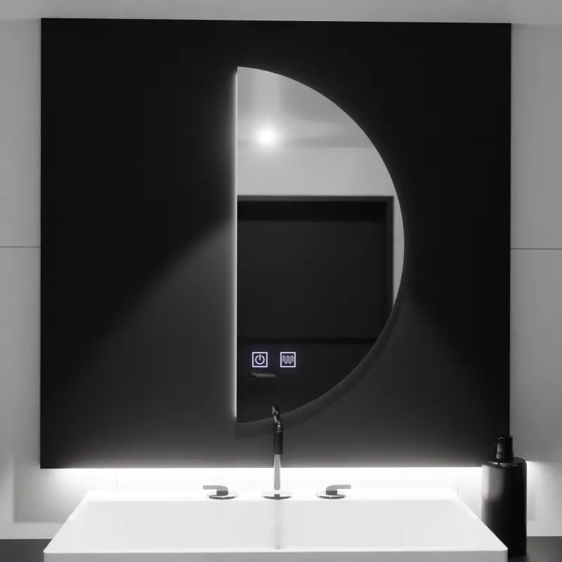 Previzualizare 3: Oglinda LED Semiluna 50x100cm, Arcuat Touch, Sistem Dezaburire, Dimabila