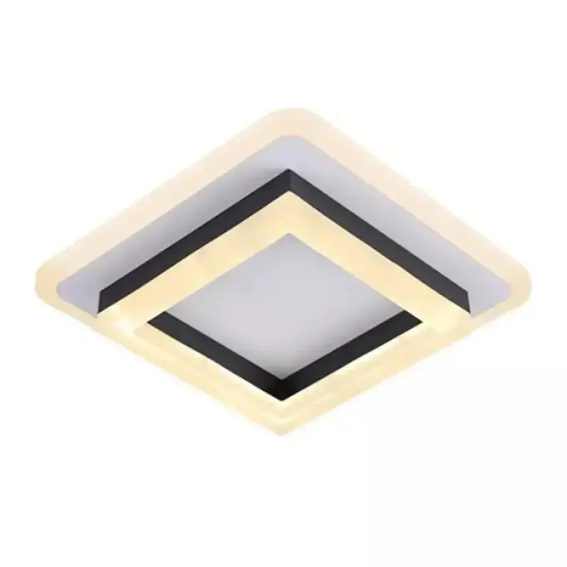Previzualizare 2: Lustra LED MODERNA 25W, Dimensiuni 19.5x19.5 cm, Patrata, lumina Rece/Calda/Neutra, Negru
