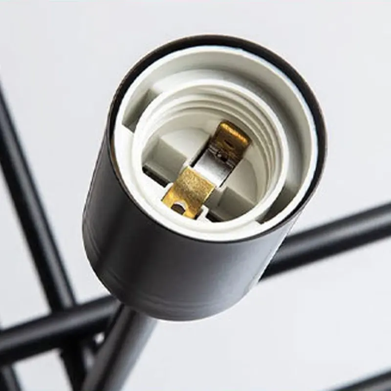 Previzualizare 3: Lustra Clasica Modernist Octa, 8x E27, Negru, Design Modern, Metal, Fara Abajur