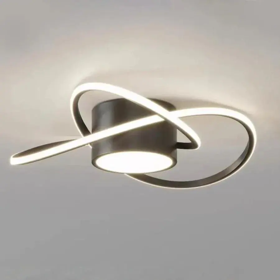 Lustra LED MIMA 30W, lumina Rece/Calda/Neutra, Negru