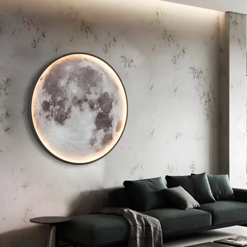 Previzualizare 2: Aplica LED Decorativa cu Telecomanda, Luna 34W Diametru 50CM Lumina Calda Neutra Rece 3000/4000/6000K