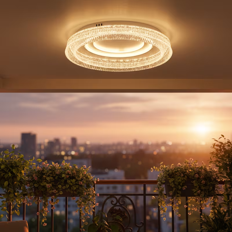 Previzualizare 2: Lustra LED WON Nobile, 67W, Diametru 30cm, Lumina Calda/Neutra/Rece, Alb