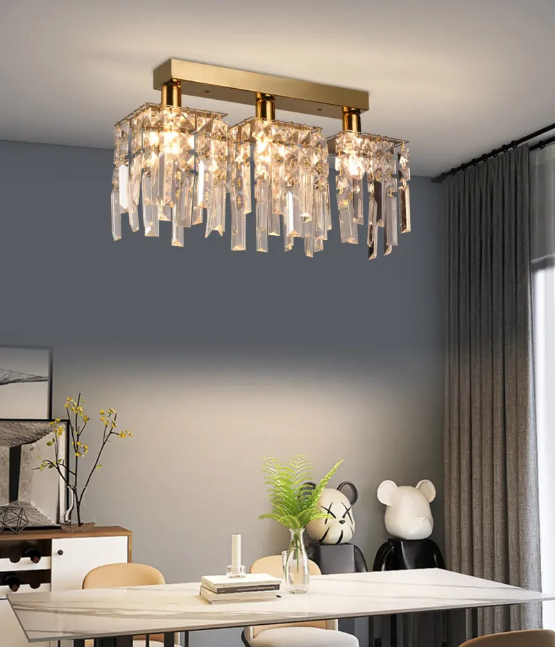 Previzualizare 2: Candelabru Cristal Imperia, 3xE14, 35x6x9, Auriu, Cristal, Metal