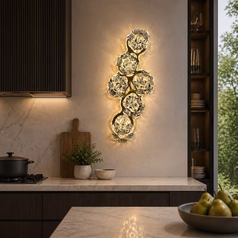 Previzualizare 2: Aplica LED Cristal Decorativa BLOSSOM Lumina Rece/Neutra/Calda Auriu