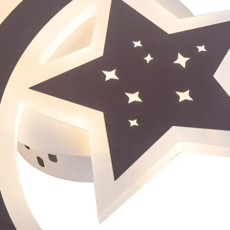 Previzualizare 3: Lustra LED ELLY 36W, Luna si Stea, lumina Rece/Calda/Neutra, Maro