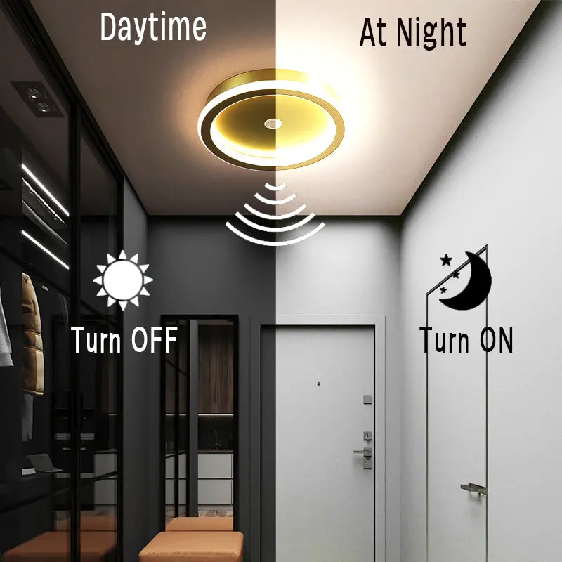 Previzualizare 3: Lustra LED cu Senzor Miscare PS500BK, 28W, lumina Rece/Calda/Neutra, Negru