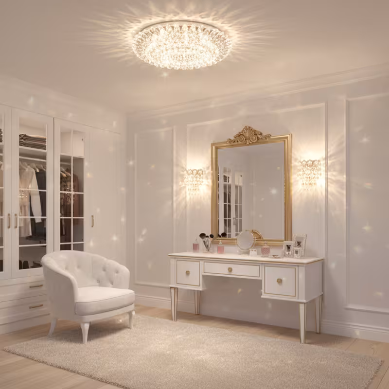 Previzualizare 2: Spot LED ORBITA, 5W, Rotund, Lumina Rece + RGB, Alb, Rasina si Sticla