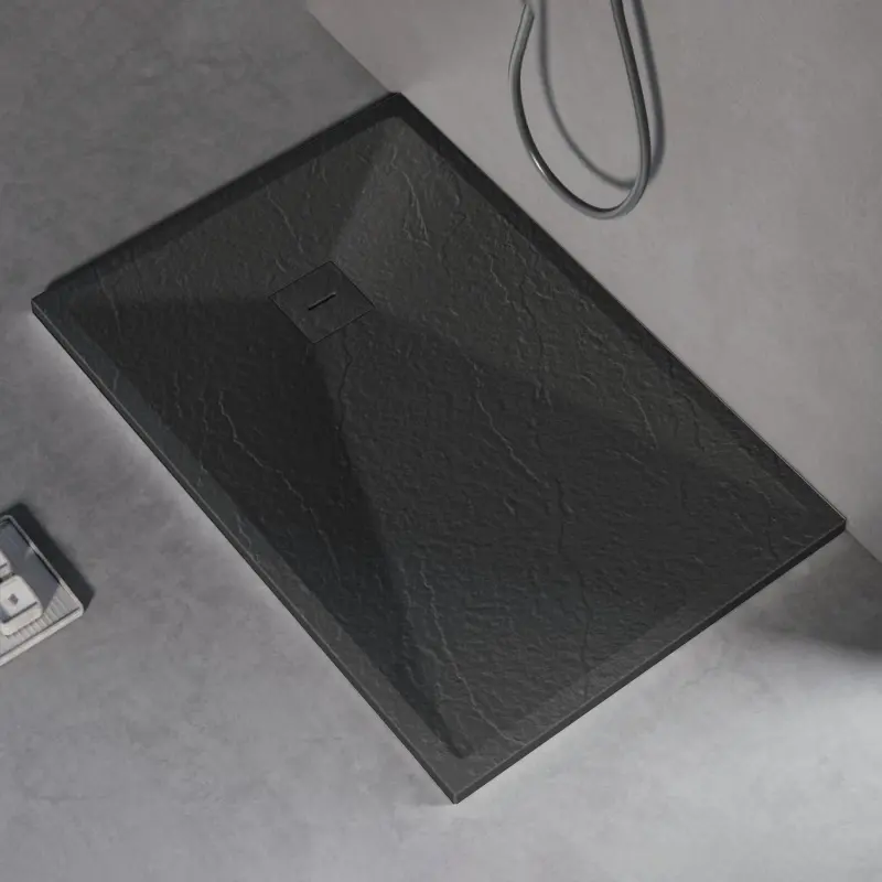 Cadita de dus dreptunghiulara 80x100 cm, slim 3 cm, gri inchis