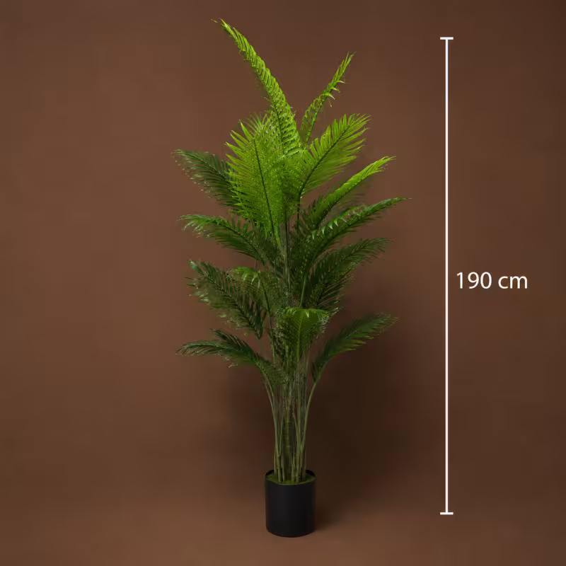 Previzualizare 4: Planta Artificiala Tip Palmier Areca, 25 frunze, 190 cm, Verde