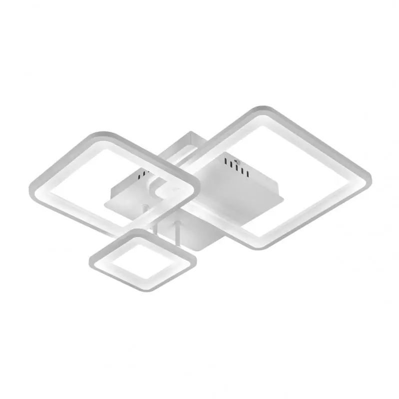 Previzualizare 2: Lustra LED cu telecomanda ZOE, 60W, 3 Patrate, lumina Rece/Calda/Neutra, Dimabila, Alb