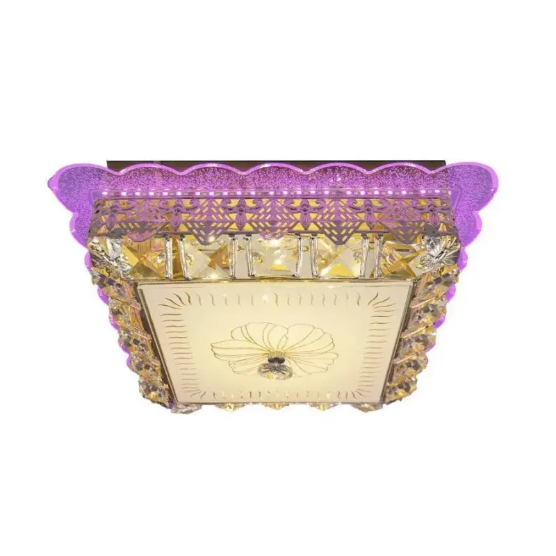 Previzualizare 3: Lustra LED cu cristal ANAIDA RGB 20W, 3000K / 4000K / 6000K, Auriu