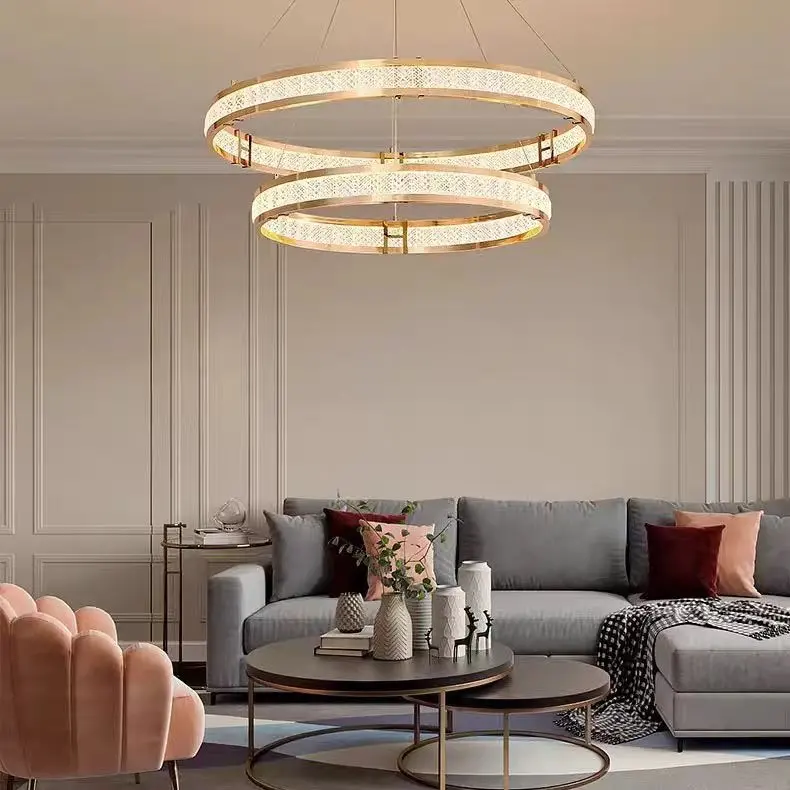 Previzualizare 2: Candelabru Cristal, LINDERHOF Magno, 61W, Diametru 60cm, Lumina Rece/Calda/Neutra, Auriu, Inaltime Reglabila