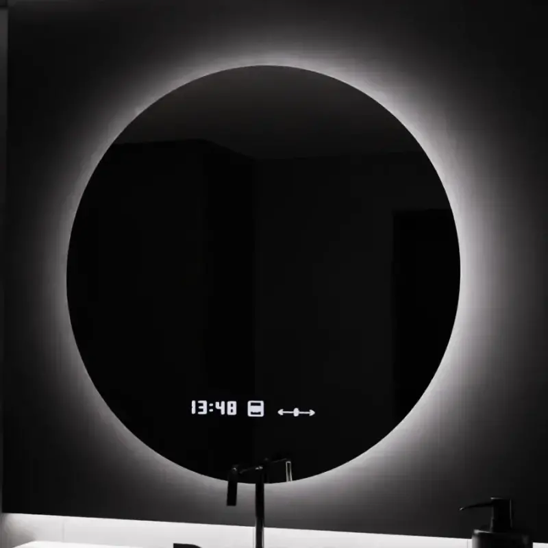 Previzualizare 4: Oglinda LED Rotunda, 70cm, Serenite MotionGlow Marcello, Sistem Dezaburire, Ceas & Termometru, Dimabila
