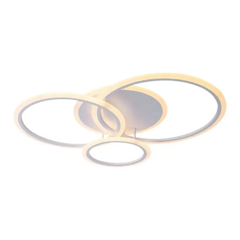 Previzualizare 3: Lustra LED cu telecomanda LUCY 69.7W, 4 Cercuri, lumina Rece/Calda/Neutra, Dimabila, Alb