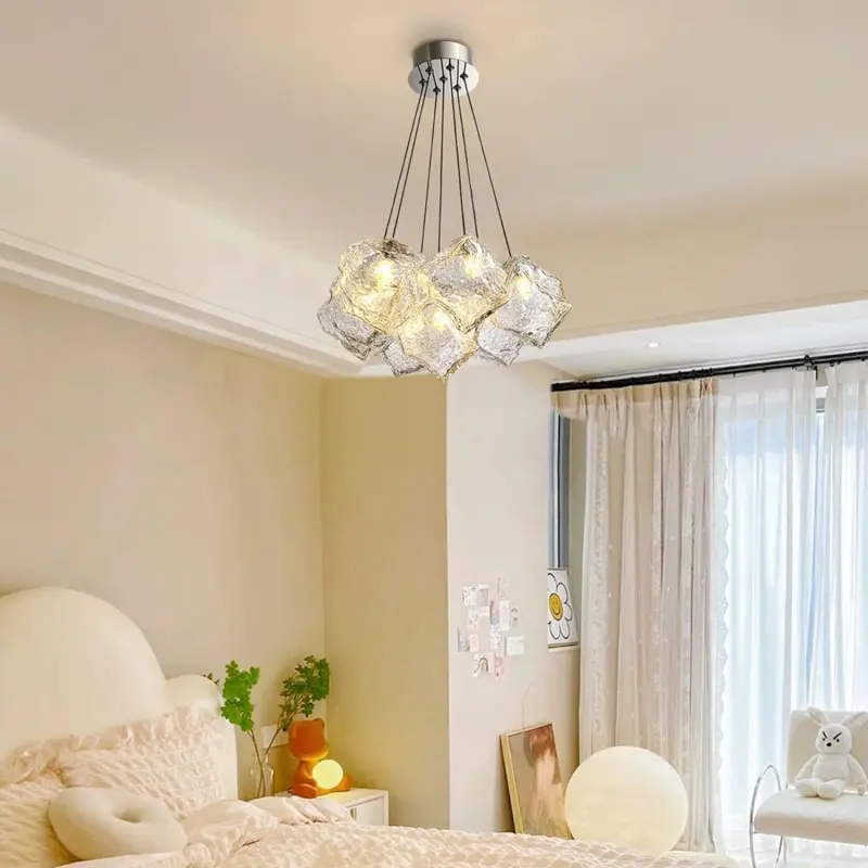 Lustra MODERNA ECOLUCE, Glob, 7xE27, Inaltime Reglabila, Crom