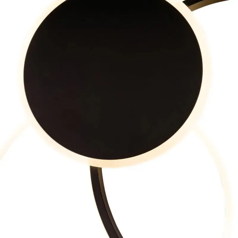 Previzualizare 4: Lustra LED cu telecomanda KILLIAN 46W, 3 Cercuri, lumina Rece/Calda/Neutra, Dimabila, Negru