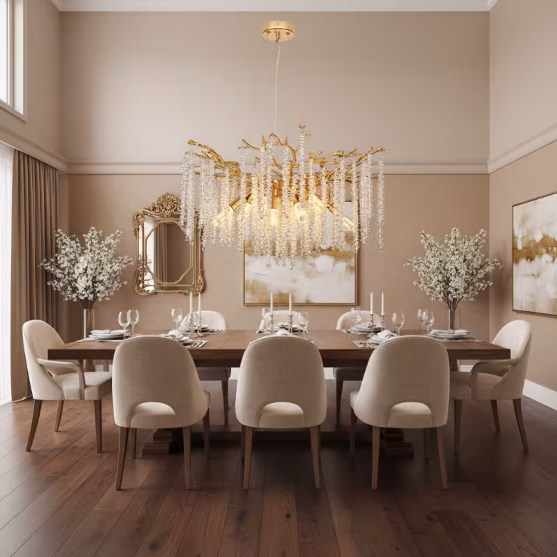 Previzualizare 2: Candelabru Cristal ARBUS Regalis, Φ80cm, 10xE14, Auriu, Metal si Cristal