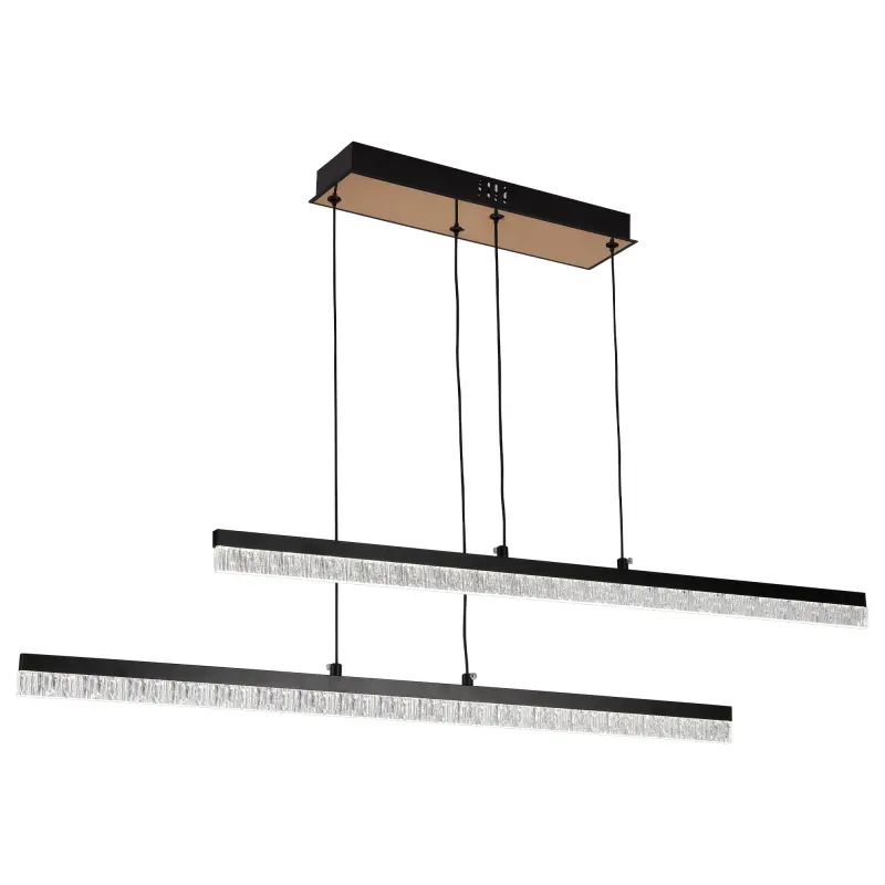 Previzualizare 4: Lustra LED Suspendata Acril STRATA, 2 elemente, 37W, Lumina 3000/4000/6000K, Negru, Inaltime Reglabila