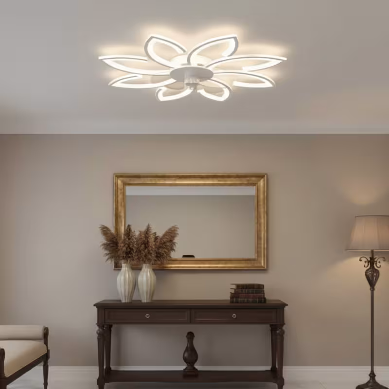 Previzualizare 3: Lustra LED Ventilator ANEMO cu Telecomanda, 48W, D87cm, Lumina Rece/Neutra/Calda, Metal si Plastic, Alb