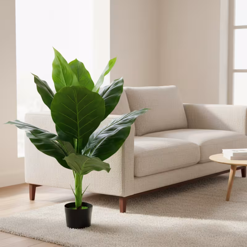 Planta Artificiala Tip Bananier Musa, 100 cm, Verde