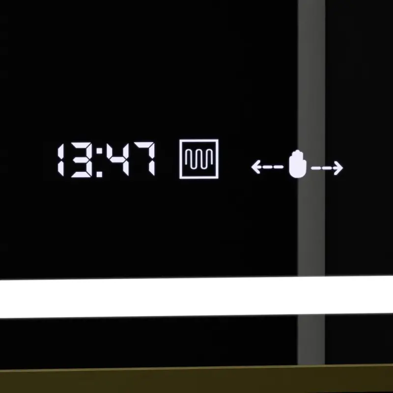 Previzualizare 2: Oglinda LED Rectangulara, 100x80cm, Verite Royale Gold Motion Glow Marcello, Sistem Dezaburire, Ceas & Termometru, Dimabila