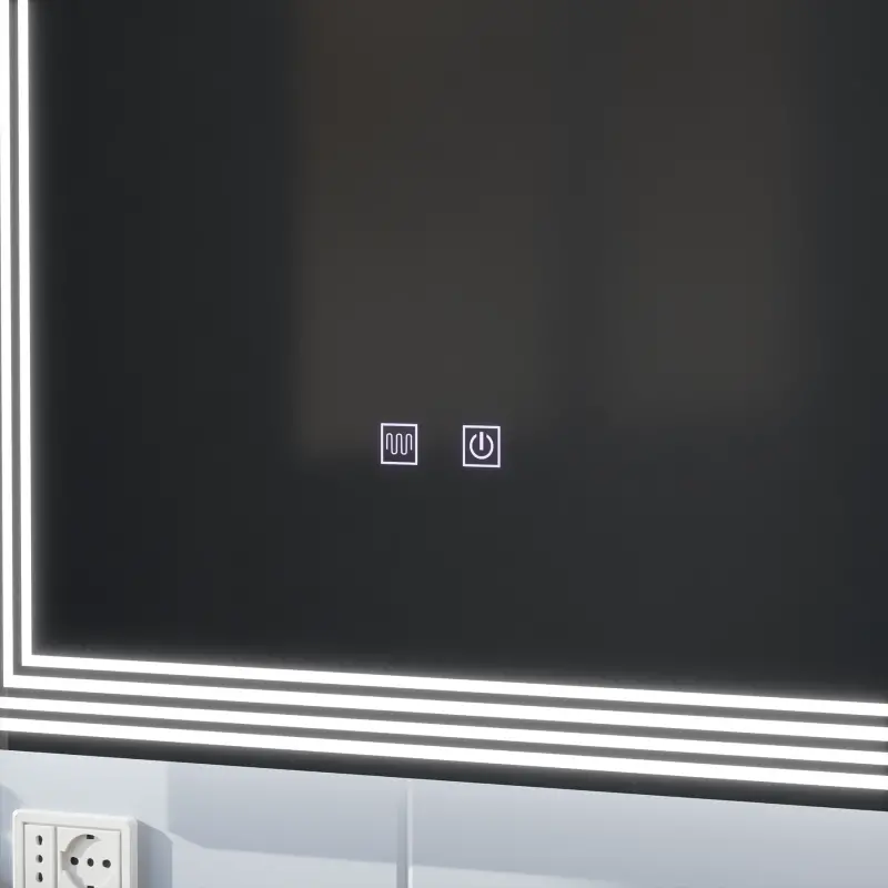 Previzualizare 4: Oglinda LED Rectangulara, Dezaburire, 80x60cm, ADIS Basic Touch